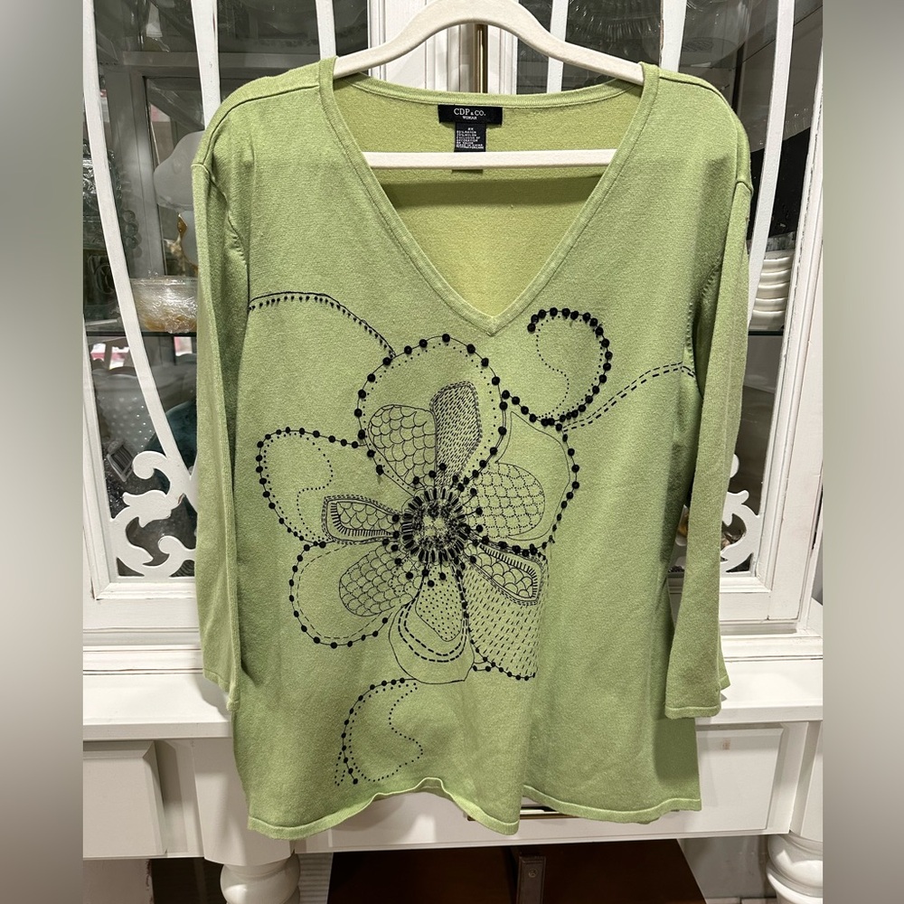 204.  CDP & CO. WOMAN size 2X sequined pullover